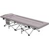 Outsunny Materassino per Campeggio con Poggiatesta e Tasca, in Acciaio e tessuto Oxford, 200x65x42 cm, Grigio|Aosom