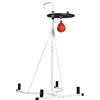 HOMCOM Piattaforma con Pera da Boxe per Allenamento, Stazione da Boxe in Acciaio, Supporto per Punching Ball Rossa, 115x163x224cm