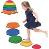 AIYAPLAY Percorso di Equilibrio per Bambini di 5 Pezzi. Antiscivolo. per Interno ed Esterno, 33.5x33.5x28 cm, Multicolore | Aosom Italy