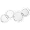 HOMCOM Set di 4 specchi murale sospesa rotondi in metallo argentato, dipinto a mano con ganci e un kit di accessori, 107 x 56cm | Aosom Italy