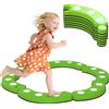 AIYAPLAY Percorso di Equilibrio per Bambini di +3 Anni con Punti Tattili per Interni ed Esterni, Verde | Aosom Italy