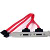 StarTech.com ESATAPLATE2 Adattatore su Staffa SATA con 2 Porte eSATA, Rosso