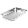 H&H Teglia in Acciaio Inox, Bordo Piano, Gastronorm, Inossidabile, Argento, 53x32.5x6.5 cm