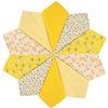 HOULIFE - Fazzoletti da donna in puro cotone giallo, 5/10 pezzi, 36 x 36 cm, regalo per la festa della mamma multicolore Medium