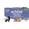 Schesir Complete Nutrition Filetti in gelatina 6 x 50 g in lattine - Tonnetto con alicette