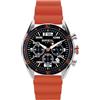 Breil Orologio UOMO SCORE quadrante MONO-COLORE NERO movimento CRONOGRAFO QUARZO e CINTURINO SILICONE ARANCIONE EW0636