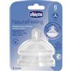 Chicco Natural Feeling Chicco Tettarella Stepup New 6m+ Flusso Pappa 2 pz Altro
