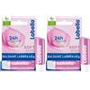 Labello Soft Rosé 4.8 g, Burrocacao labbra colorato e idratante con Estratto di Rosa 2x5,5 ml Protezione per le