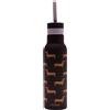 PIÙ FORTY Bottiglia Termica 500 Ml Bassotti +planet Nera