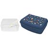 Nerthus FIH 1228 lunch box bambino spazio con divisore e forchetta scatola pranzo riutilizzabile ideale per la scuola