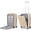 Hanke Valigetta da viaggio con tasca frontale per laptop, valigia rigida per PC da 50,8 cm con ruote girevoli e serratura TSA, bagaglio a rotelle per viaggi d'affari e viaggi brevi, Sabbia cubana,