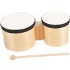 getuse Mini bongo a percussione a mano, in legno, compatto, 15,2 cm e 12,7 cm, per principianti, bambini, adulti, lezioni di danza