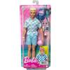 TOYS ONE Mattel HPL74 Barbie Ken Biondo con Costume da Bagno