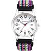 OIDEA Orologio Uomo Elastico Polso: Analogico al Quarzo Numeri Arabi per Una Facile Lettura Cinturino Corda intrecciata Calendario - 24 Ore Orologio Medico Lavoro Unisex Colore 10