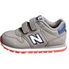 New Balance 500 Hook & Loop, Scarpe da Ginnastica, Grey, 25 EU
