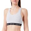 REPLAY I101300-001-J622 Reggiseno Sportivo Taglio olimpionico, con Logo (1 Pezzo) Reggiseno Sportivo Donna Light Grey Melange/Black/White Taglia S