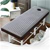 KKCD Materasso per Lettino Estetico A Testa Tonda con Foro per La Respirazione Cuscino Antiscivolo per Lettino da Massaggio in Memory Foam Coprimaterasso per Lettino Spa,Grigio,60x190cm