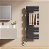 EMKE Scaldasalviette Elettrico con Termostato 132x50 cm, 800W Antracite, Scaldasalviette a Basso Consumo, Resistenza Riscaldante con Timer, Termoarredo Bagno, Scaldasalviette Elettrico Bagno