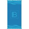 Laura Biagiotti - Telo mare pareo piscina Shae Blu spugna di puro cotone Tessuto jacquard con frange 90x170 cm