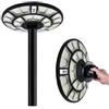 Generico Lampione Solare Led Esterno, Lampione da Giardino 1200 Watt forma Ufo con Telecomando e Staffa, Sensore di Movimento e Crepuscolare, Luce Bianco Fredda, Impermeabile IP67.
