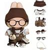 DLAYLQZG Vestiti per Bambola For Labubu 17cm - Set Regalo con Costume in Uncinetto Peluche + Accessori, Abbigliamento Carino per Bambole, Ideale Regalo per Bambini (Stile 1)