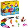 LEGO Classic Divertimento Creativo sull'Oceano, Giochi Creativi per Bambini e Bambine da 4 Anni, Modellini da Costruire di Nave Giocattolo, Sottomarino, Drone, Cavalluccio Marino e Tartaruga 11018