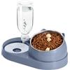 ZLLkeji Ciotola Gatti Rialzata 2 In 1 Ciotola Acqua Gatto Ciotole per Cani Rialzate 15°Inclinate Ciotole Dispenser Acqua Gatti Automatico per Cibo Umido-Secco Gatti e Cuccioli Blu