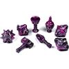 PolyHero Dice PolyHero Cleric - Set da 8 Dadi a Facce Miste - Vile Violet