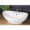 Arnusa Lavabo da appoggio 60 x 40 cm, ovale, bianco