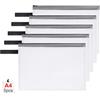 OFFCUP Borse di File A4, 5 Pezzi Sacchetto di Zip Impermeabile, Mesh Sacchetto del Documento, Sacchetto Di Documenti Portatile, Busta Plastica per Uffici Cosmetici Forniture Accessori da Viaggio