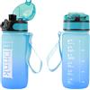 Total Juggling Borraccia Motivazionale in Tritan 500 ml Azzurra e Blu