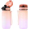 Total Juggling Borraccia Motivazionale in Tritan 500 ml Arancione e Lilla