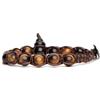 VLNET | Bracciale Tamashii Originale Tibetano | pietre naturali e Calabash in Shungite | Unisex Taglia Unica | Benedetto dai Monaci Tibetani (occhio di tigre marrone)