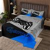 Loussiesd Set di biancheria da letto blu e nero Gamer Copriletto Video Gamepad Home Decor Controller di Gioco Trapunta per Bambini 2 pezzi 1 set di coperta con 1 federa170X230cm