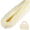 LEREATI Cordino per Borse Uncinetto, Corda Macrame 3mm x 200m Filo Macrame in Poliestere Uncinenetto e Ferri per Abbigliamento, Borse, Tappeti, Fai da Te, Regalo per Maglieria (Bianco Latte)