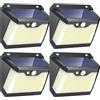 Philosun Lampada Solare da Esterno con Sensore di Movimento, Faretto LED da Esterno Solare 270°Illuminazione, Luci Solari da Giardino Potenti per Patio, Garage 4 Pezzi, Blanc Froid