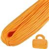 LEREATI Cordino per Borse Uncinetto, Corda Macrame 3mm x 200m Filo Macrame in Poliestere Uncinenetto e Ferri per Abbigliamento, Borse, Tappeti, Fai da Te, Regalo per Maglieria (Dorato)