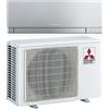 MITSUBISHI ELECTRIC MUZ-EF25VG + MSZ-EF25VGKS Kit Monosplit Kirigamine Zen a Parete con Wi-Fi Integrato - 2.5 kW Silver
