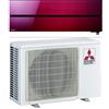 MITSUBISHI ELECTRIC MUZ-LN25VG2 + MSZ-LN25VG2R Kit Monosplit a Parete Kirigamine Style R32 con Wi-Fi Integrato - 2.5 kW Rosso Rubino