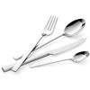 Lagostina Ambra, Set Posate per 6 Persone con 6 Forchette Tavola, 6 Coltelli Bistecca, 6 Cucchiai Tavola, 6 Cucchiaini Caffè, Set Posate in Acciaio Inox 18/10 con Finitura Lucida a Specchio