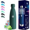Grsta Borraccia Termica, 500 ml Borraccia Bambini, Senza BPA, Borraccia Acciaio Inox, Senza Perdite, Borracce Termiche, Acciaio Inossidabile 18/8, Borracce per Scuole, Uffici, Viaggio, Campeggio