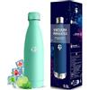 Grsta Borraccia Termica, Borraccia 500 ml, Senza BPA, Borraccia Bambini, Senza Perdite, Borraccia Acciaio Inox, Isolato Sottovuoto, Borraccia Metallo per Scuole, Campeggio, Caffè, Viaggio, Uffici