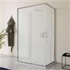 DEGHI Box doccia 3 lati 80x120x80 cm doppio scorrevole con vetro stampato e profilo cromo 200h - Skin