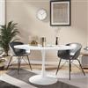 DEGHI Tavolo ovale 140x90 cm bianco opaco - Tulipano