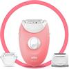 Braun Silk-épil 3 3277 Smartlight, 2 velocità, epilatore cablato, rosa