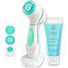 Lumineo Spazzola per la pulizia del viso con gel detergente, per la pulizia dei pori, del peeling e dei punti neri, spazzola elettrica USB per la pulizia profonda (turquoise (pelle normale))