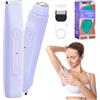 Focenat 2 in 1 Rasoio Elettrico Donna Depilatore Corpo Donna Epilatore Elettrico Donna Rasoio Parti Intimo Donna Senza Fili Depilazione Impermeabilità IPX6 per Viso Corpo Inguine (Viola)