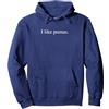 Generic Mi piacciono i Puma - Funny Typography Felpa con Cappuccio, Unisex per Adulti, Navy, XL