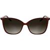 Calvin Klein Women's Sunglasses CK25504S - Transparent Burgundy with Gradient Burgundy Lens