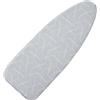 Seiritex Copertura per ASSE da Stiro, 45,7 x 124,5 cm, termoriflettente, con Chiusure in Velcro, Imbottitura Spessa con Bordi Elasticizzati, Copertura per ASSE da Stiro a 3 Strati (cubo Grigio)